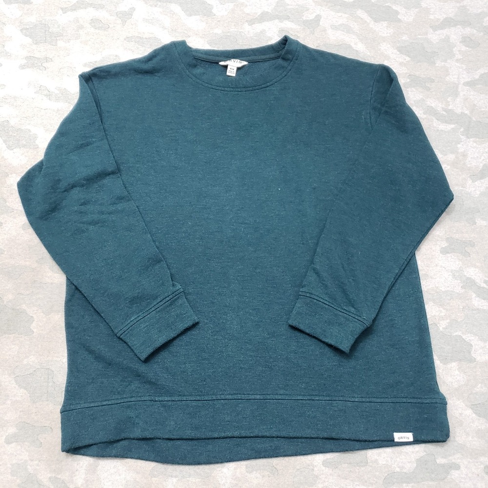 Orvis Sweatshirt Womens‎ Medium Green Pullover Long Sleeve Outoors